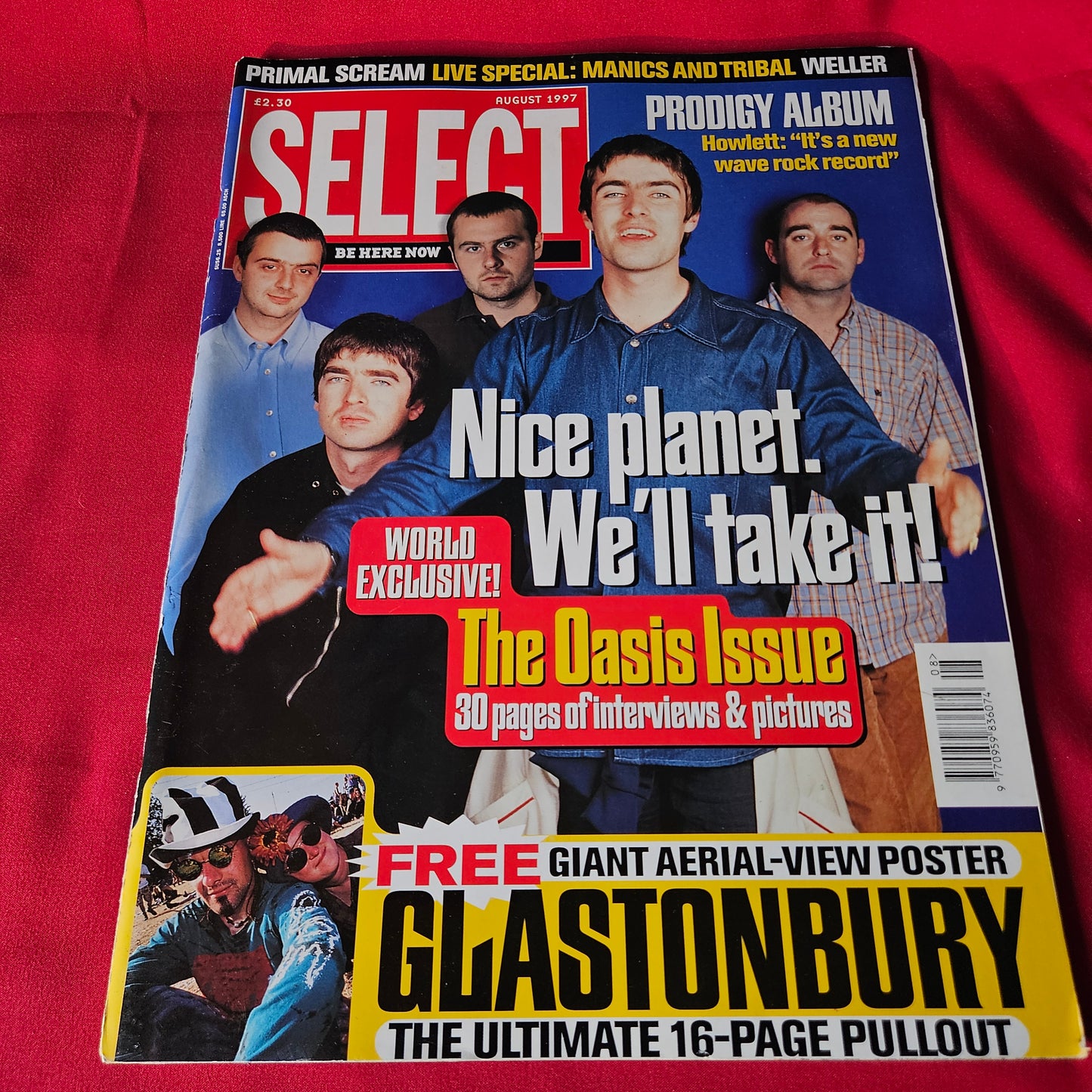 Select Magazine August 1997 Oasis Noel Liam Gallagher Prodigy Glastonbury SKU 1494