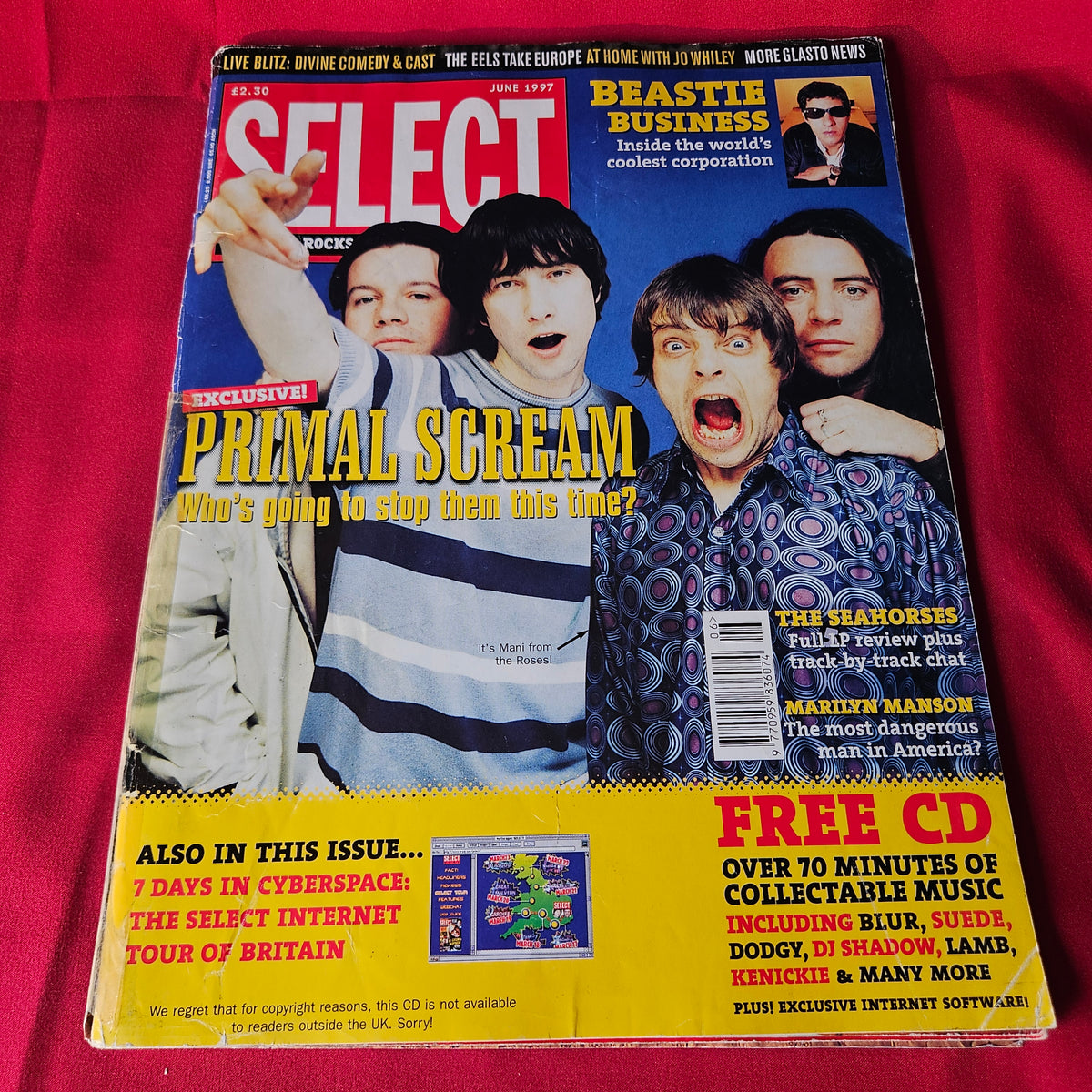 Select Magazine June 1997 Primal Scream Marilyn Manson Seahorses SKU 1494