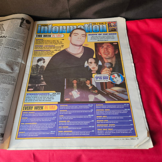 Melody Maker Magazine 14 February 1998 Stereophonics Cornershop Oasis Ian Brown NP003