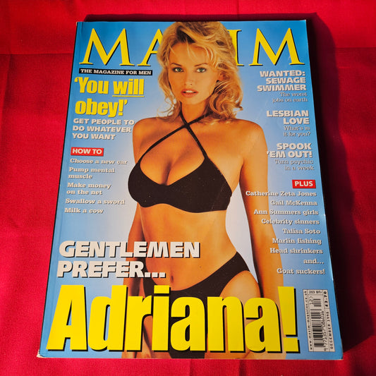 Maxim Magazine December 1998 Issue 44 Adriana Sklenarikova Talisa Soto SKU 1495