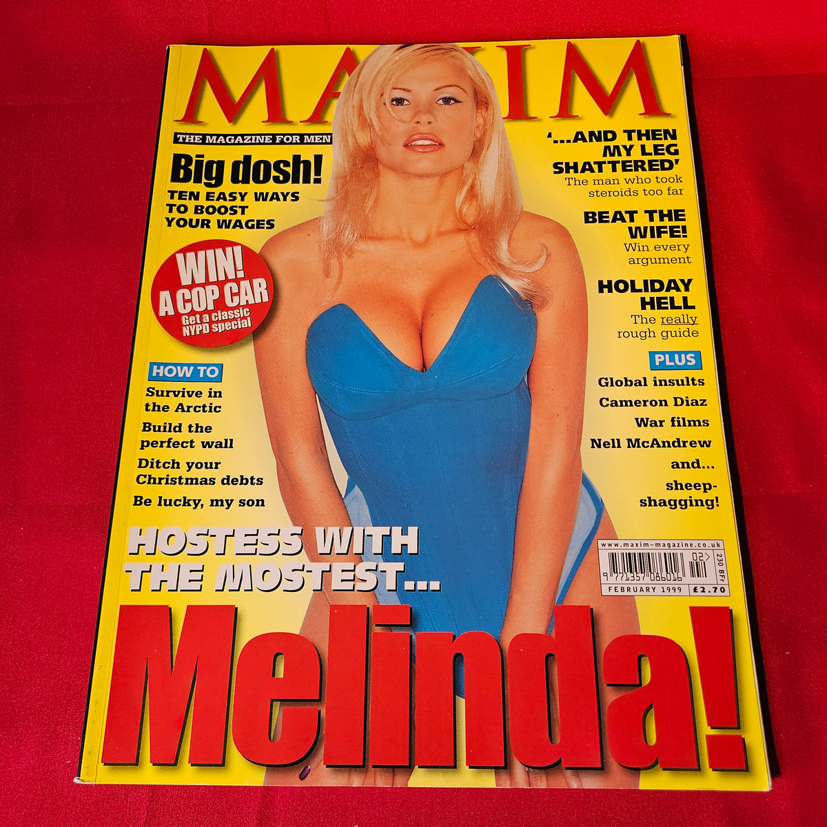 Maxim Magazine February 1999 Issue 46 Melinda Messenger Cameron Diaz Nell McAndrew SKU 1495
