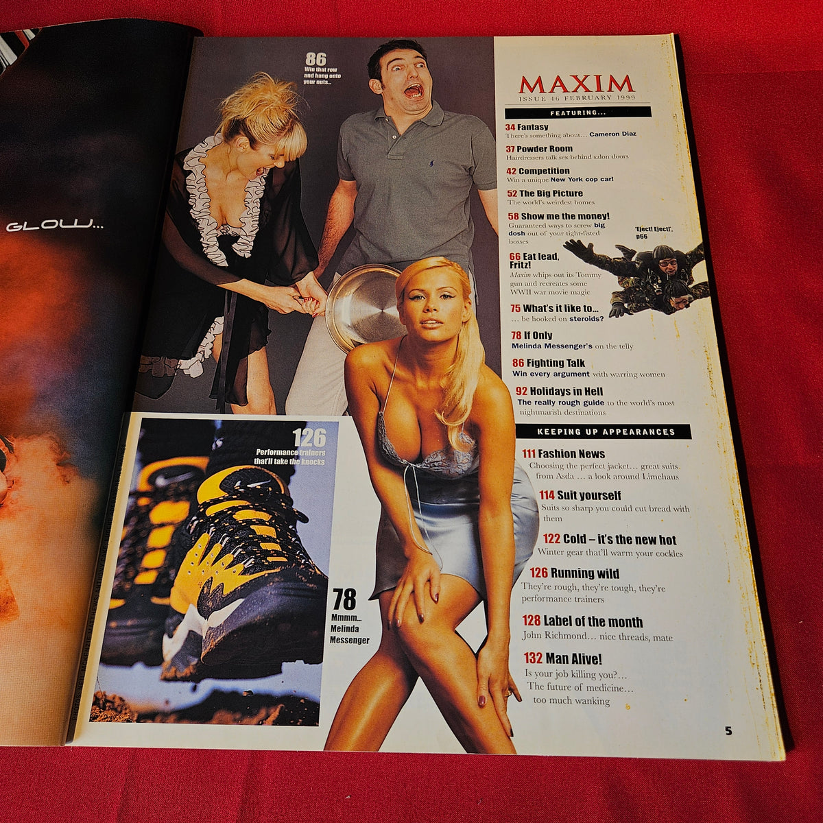 Maxim Magazine February 1999 Issue 46 Melinda Messenger Cameron Diaz Nell McAndrew SKU 1495