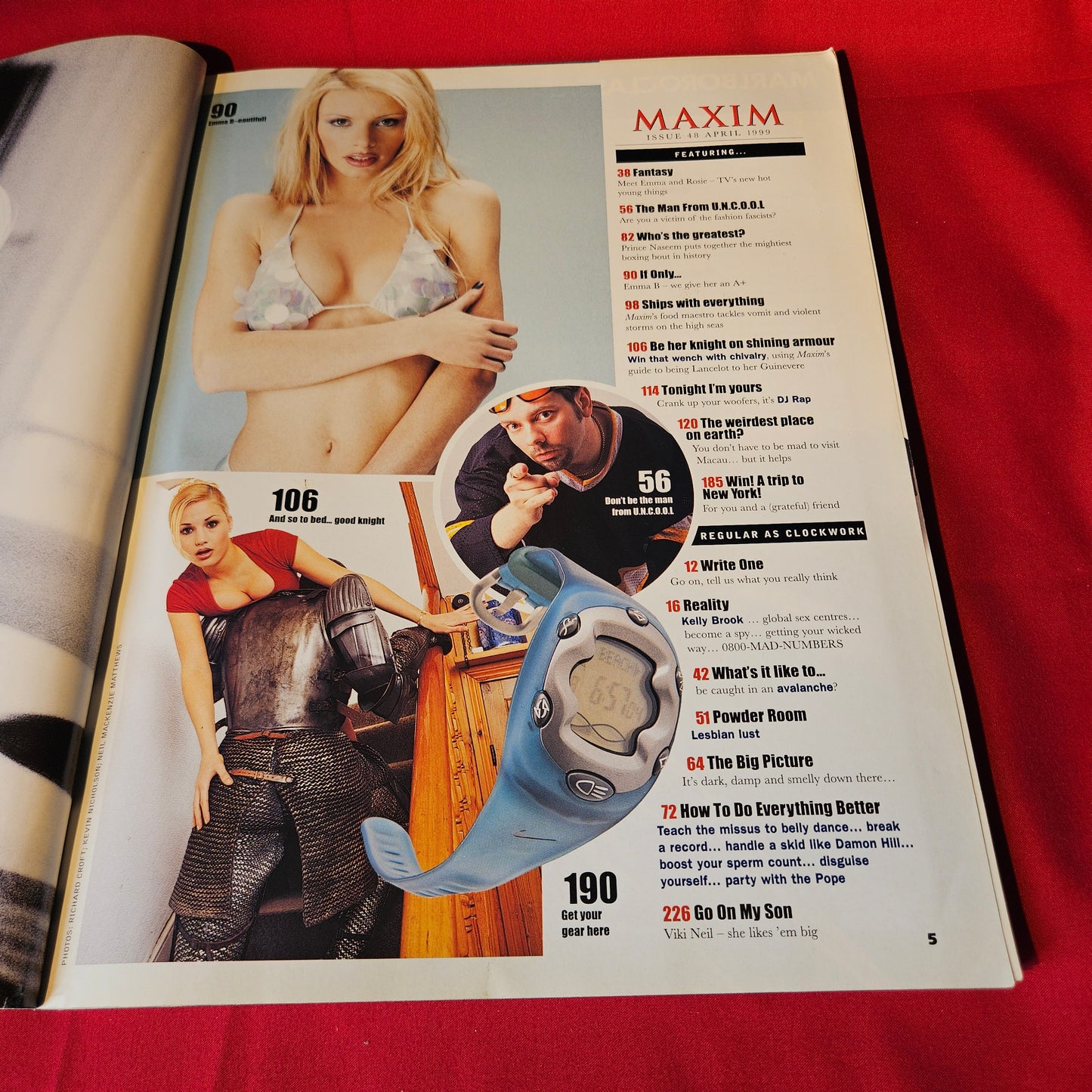 Maxim Magazine April 1999 Issue 48 Emma B Kelly Brook DJ Rap Prince Naseem SKU 1495