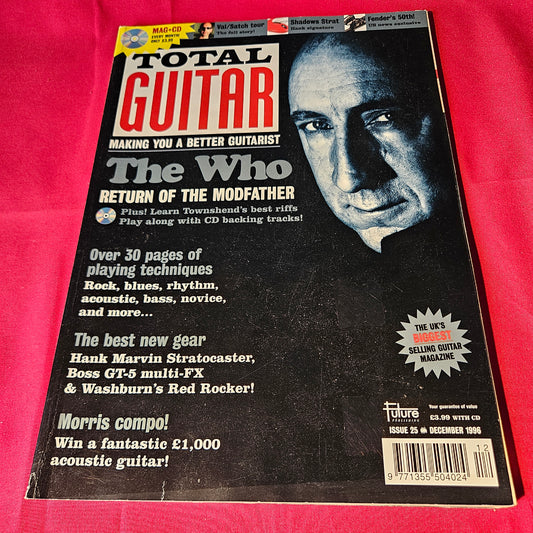 Total Guitar Magazine December 1996 Issue 25 The Who Pete Townshend Guitar Magazine (1499)