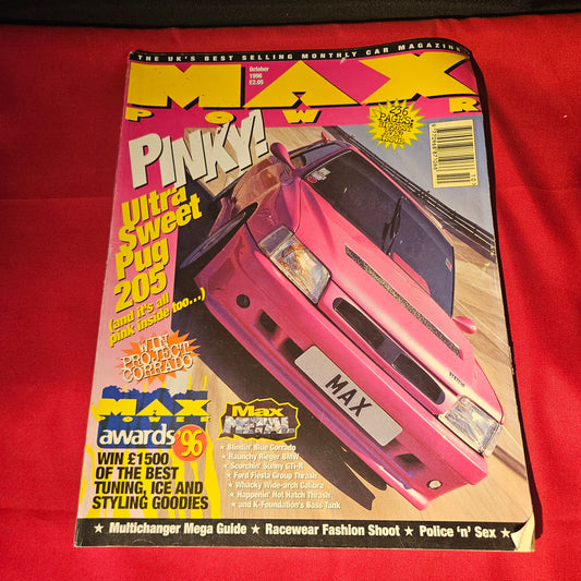 Max Power Magazine October 1996 Pink Peugeot 205 Modified Cars Tuning (1500)