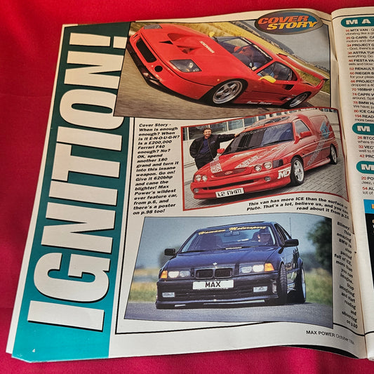 Max Power Magazine October 1994 Ferrari F40 Astra GTE BMW Tuning Cars (1500)