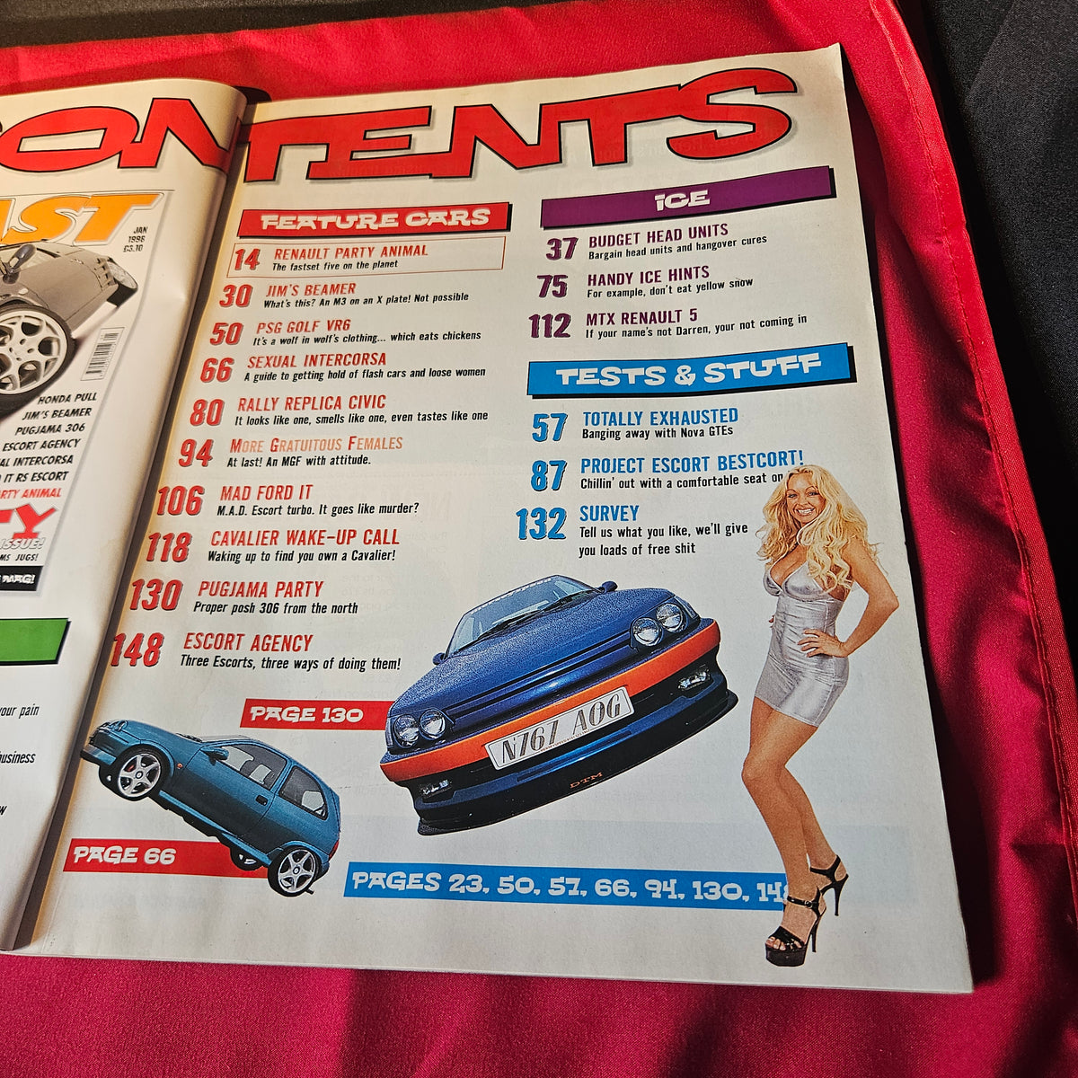Fast Car Magazine January 1998 Renault 5 Golf VR6 BMW Peugeot 306 Escort (1503)