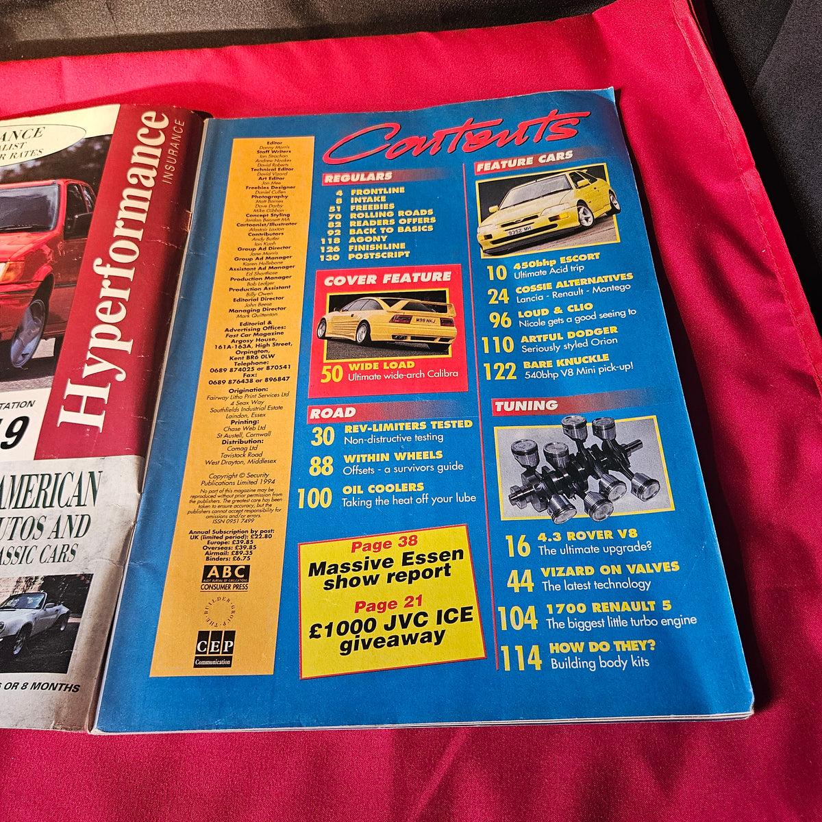 Fast Car Magazine January 1995 Calibra Escort Cossie Renault 5 Rover V8 (1503)