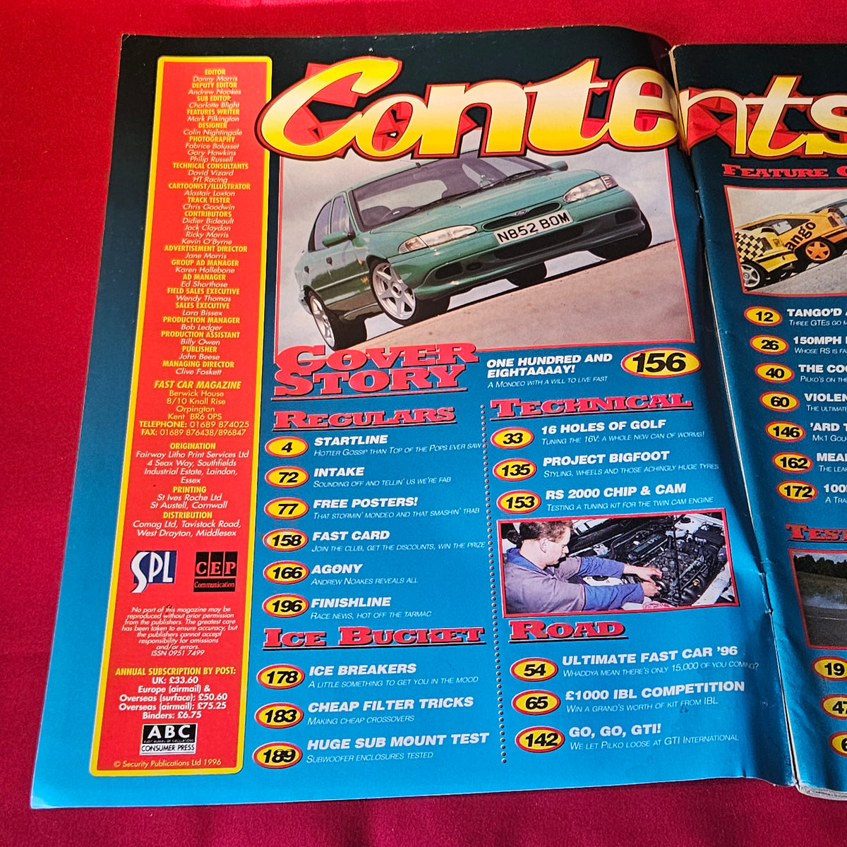 Fast Car Magazine July 1996 180mph Ford Mondeo Renault 5 GT Turbo RS (1503)