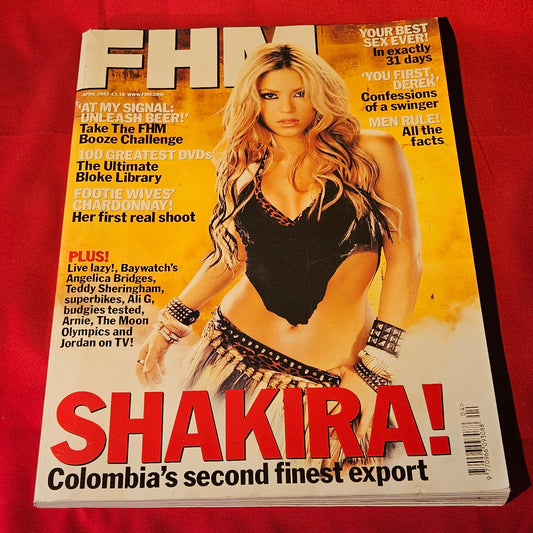 FHM Magazine April 2002 Shakira Susie Amy Angelica Bridges Schwarzenegger (1503)
