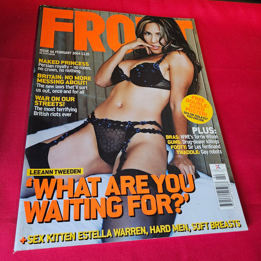 FRONT Magazine February 2004 #66 Leann Tweeden Torrie Wilson Estella Warren SKU 1507