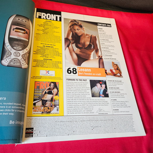 FRONT Magazine February 2004 #66 Leann Tweeden Torrie Wilson Estella Warren SKU 1507