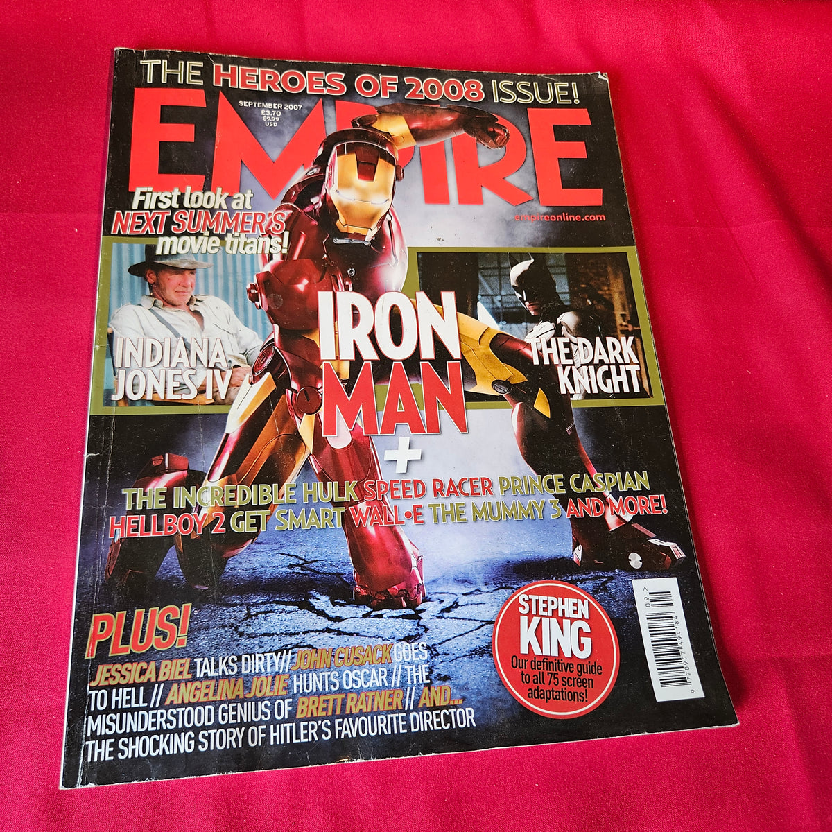 Empire Magazine September 2007 Issue 219 Iron Man Dark Knight Indiana Jones SKU 1508