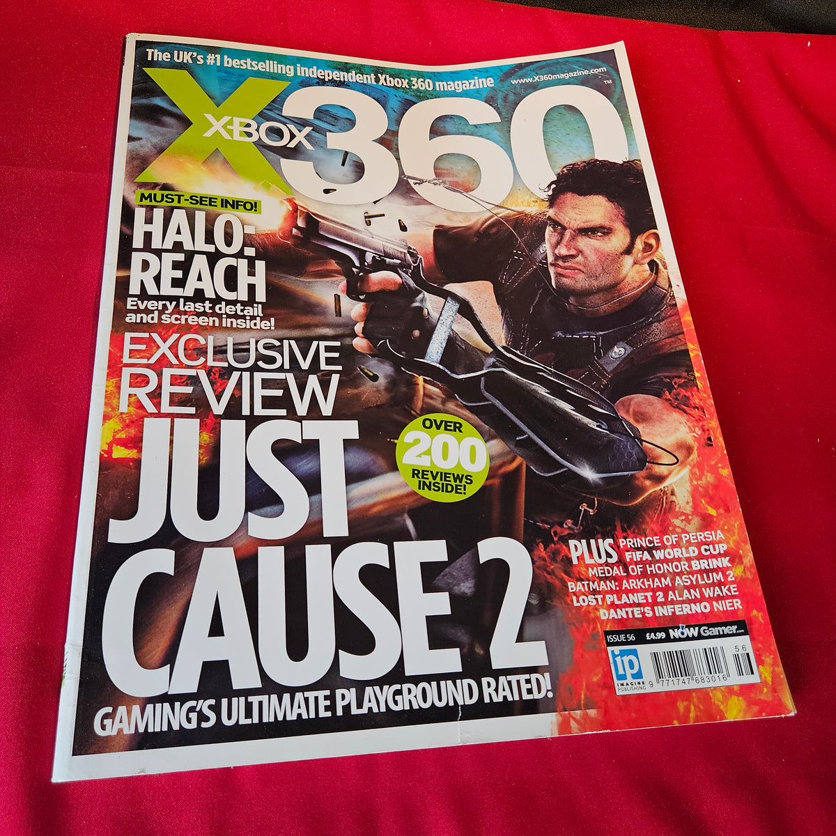 Xbox 360 Magazine Issue 56 February 2010 Just Cause 2 Halo Reach BioShock 2 SKU 1509