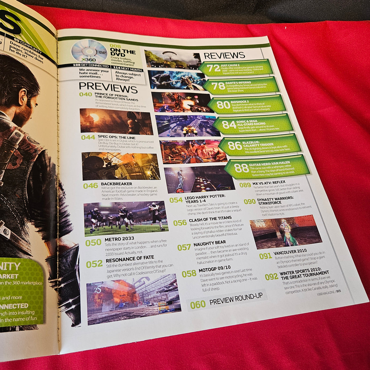 Xbox 360 Magazine Issue 56 February 2010 Just Cause 2 Halo Reach BioShock 2 SKU 1509