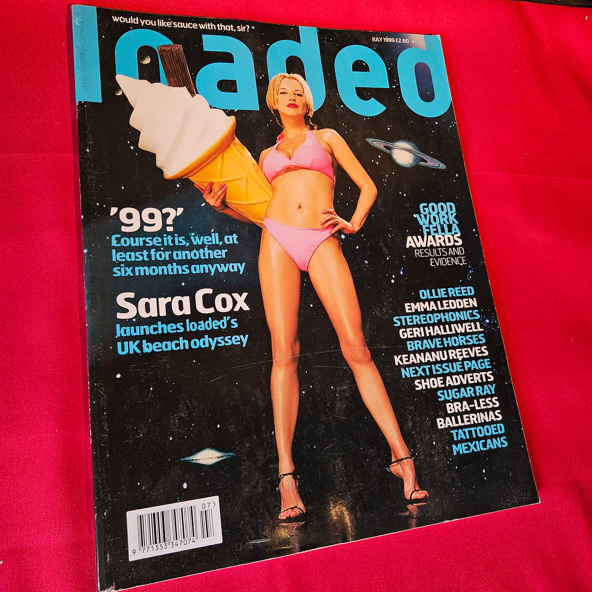 Loaded Magazine July 1999 Sara Cox Geri Halliwell Stereophonics Keanu Reeves SKU 1510