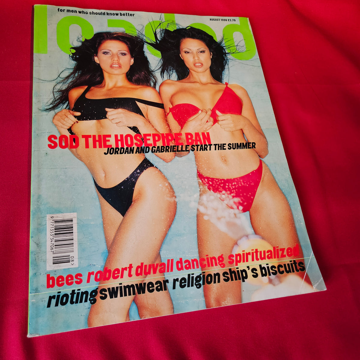 Loaded Magazine August 1998 Jordan Katie Price Gabrielle Robert Duvall Spiritualized SKU 1510