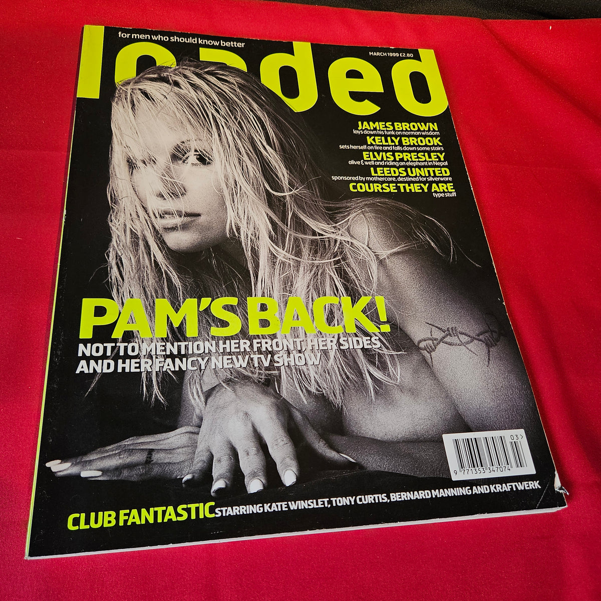 Loaded Magazine March 1999 Pamela Anderson Kelly Brook James Brown Elvis Presley SKU 1510