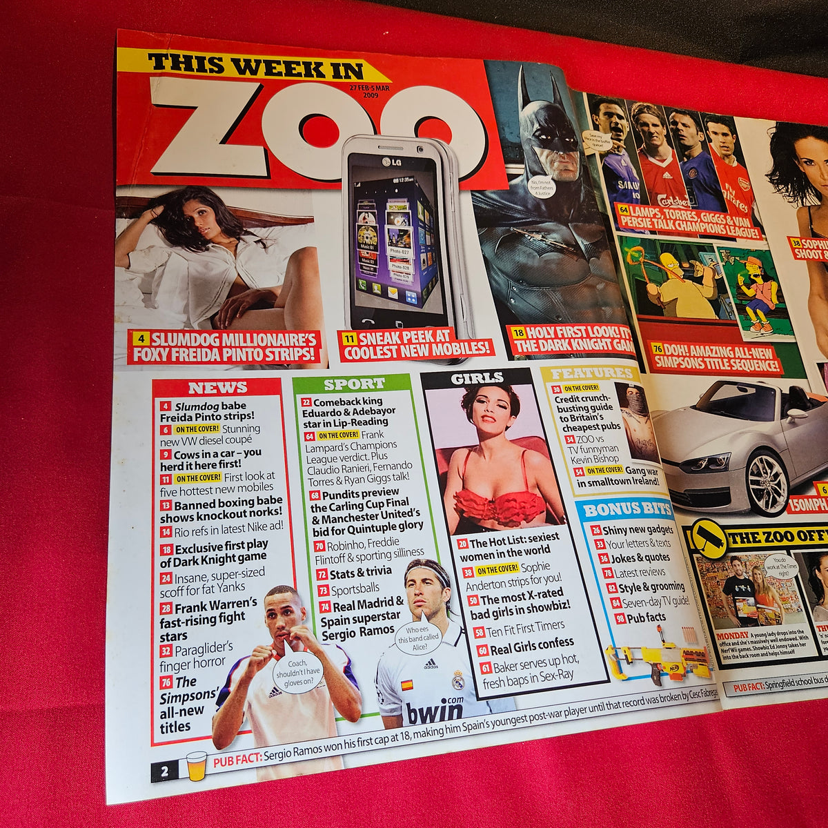 Zoo Magazine 27 February-5 March 2009 Issue 260 Sophie Anderton SKU 1512