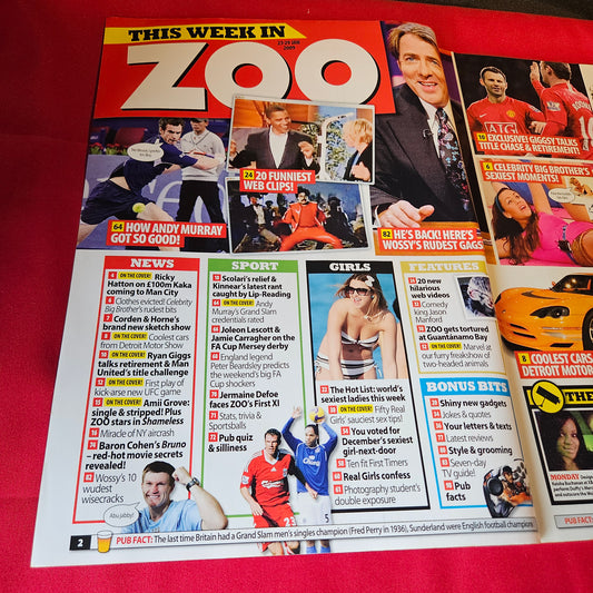 Zoo Magazine 23-29 January 2009 Ami Grove Real Girls Ryan Giggs Bruno SKU 1512