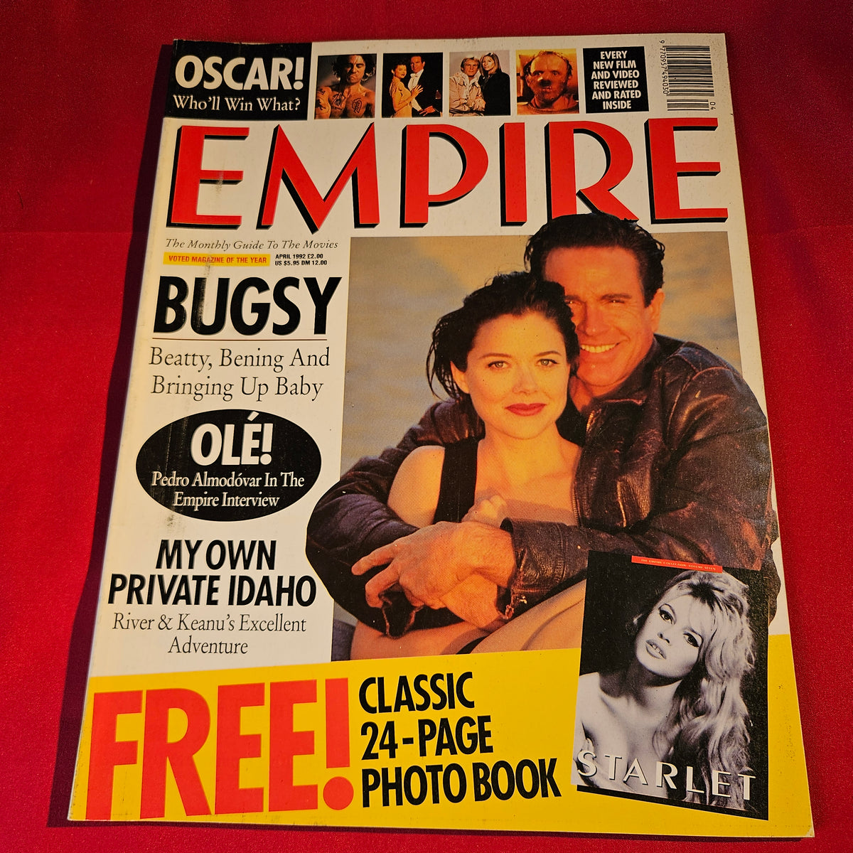 Empire Magazine April 1992 Bugsy Warren Beatty Annette Bening Oscars SKU 1514