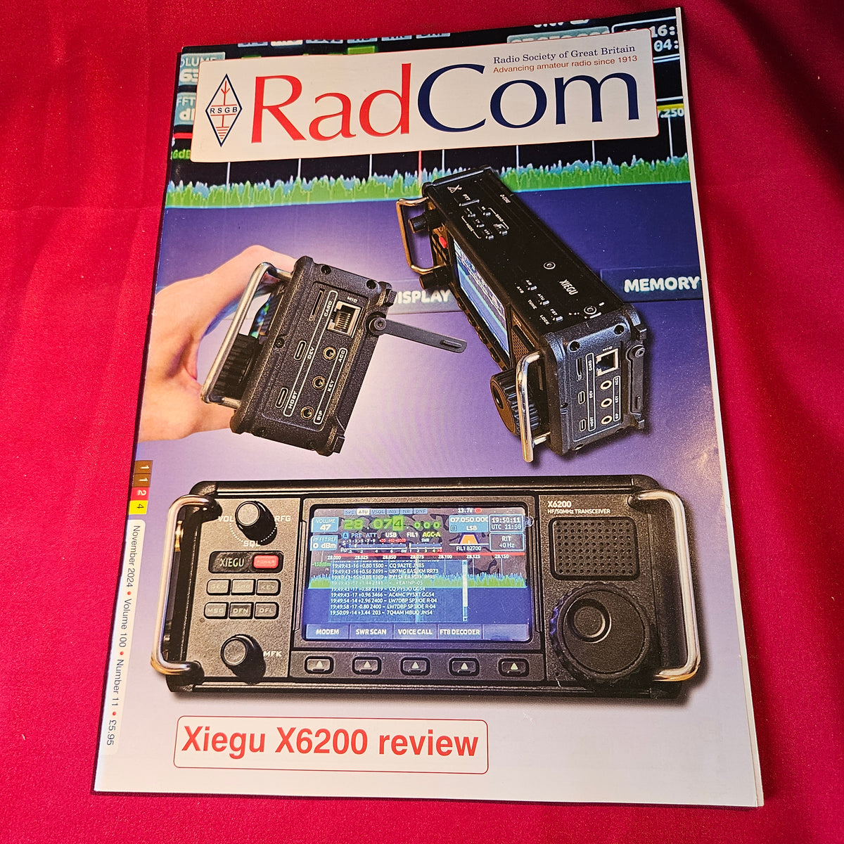 RadCom Magazine November 2024 Xiegu X6200 RSGB Amateur Ham Radio Electronics SKU 1515