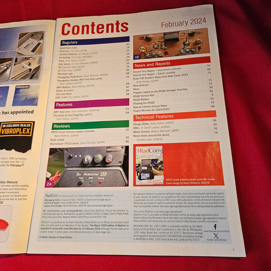 RadCom Magazine February 2024 ARCO Smart Antenna Rotator Controller RSGB SKU 1515