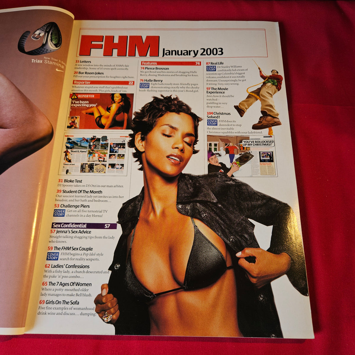 FHM Magazine January 2003 Halle Berry Shania Twain Pierce Brosnan James Bond SKU 1517