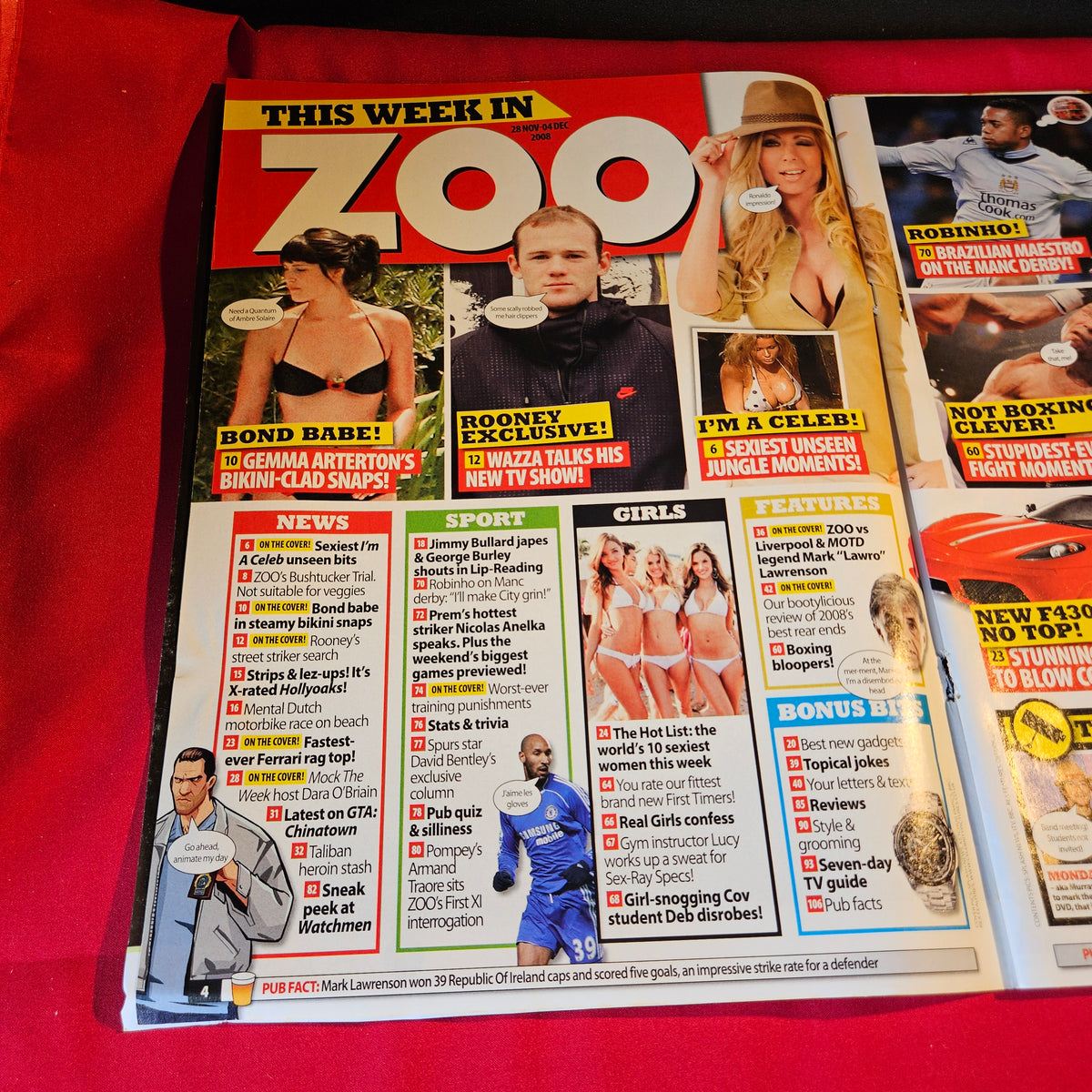 Zoo Magazine 28 November-4 December 2008 Gemma Atkinson Katie Downes Gears War 2 SKU 1519