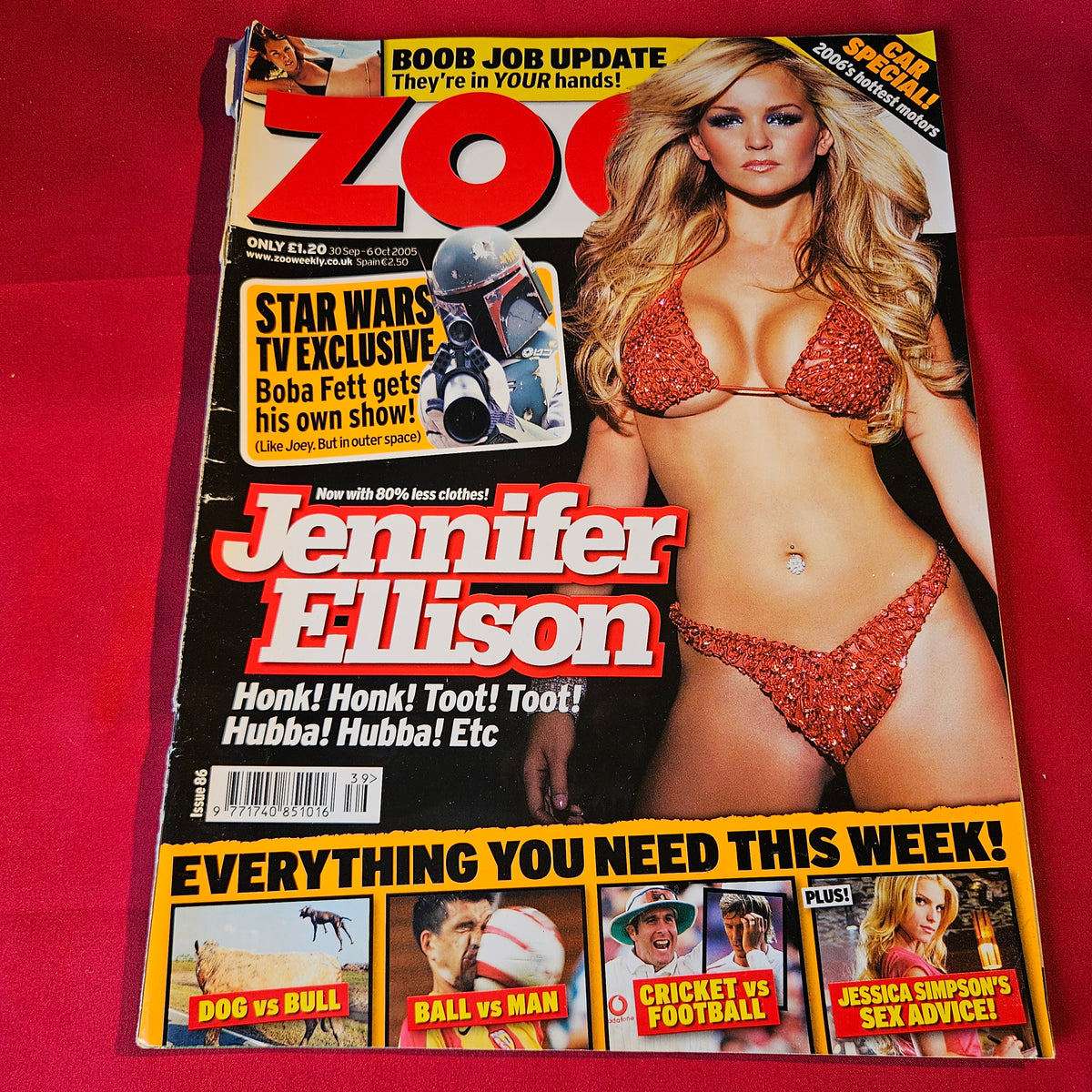 Zoo Magazine 30 September-6 October 2005 Jennifer Ellison Boba Fett Star Wars SKU 1519
