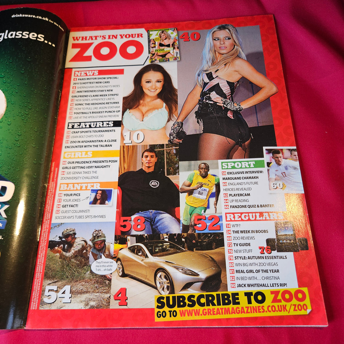 Zoo Magazine 8-14 October 2010 Rosie Huntington-Whiteley Emma Watson SKU 1519