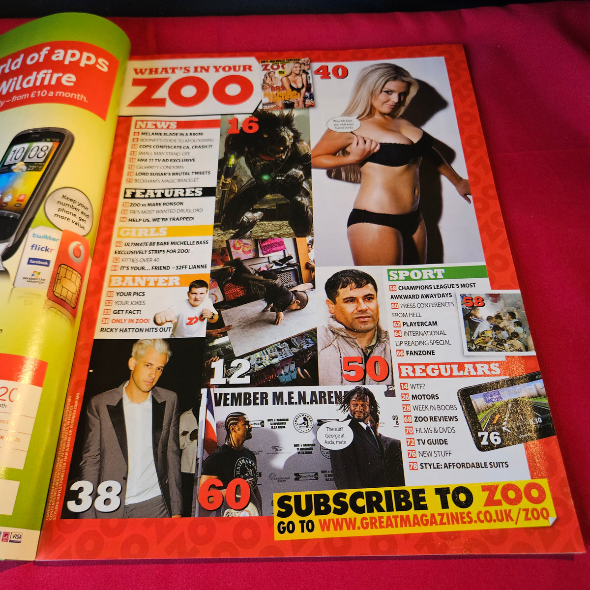 Zoo Magazine 17-23 August 2010 Michelle Bass Big Brother Wayne Rooney SKU 1519