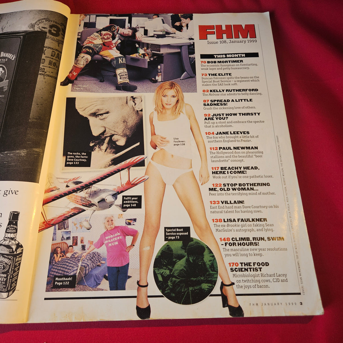 FHM Magazine January 1999 Issue 108 Lisa Faulkner Kelly Rutherford Paul Newman SKU 1520