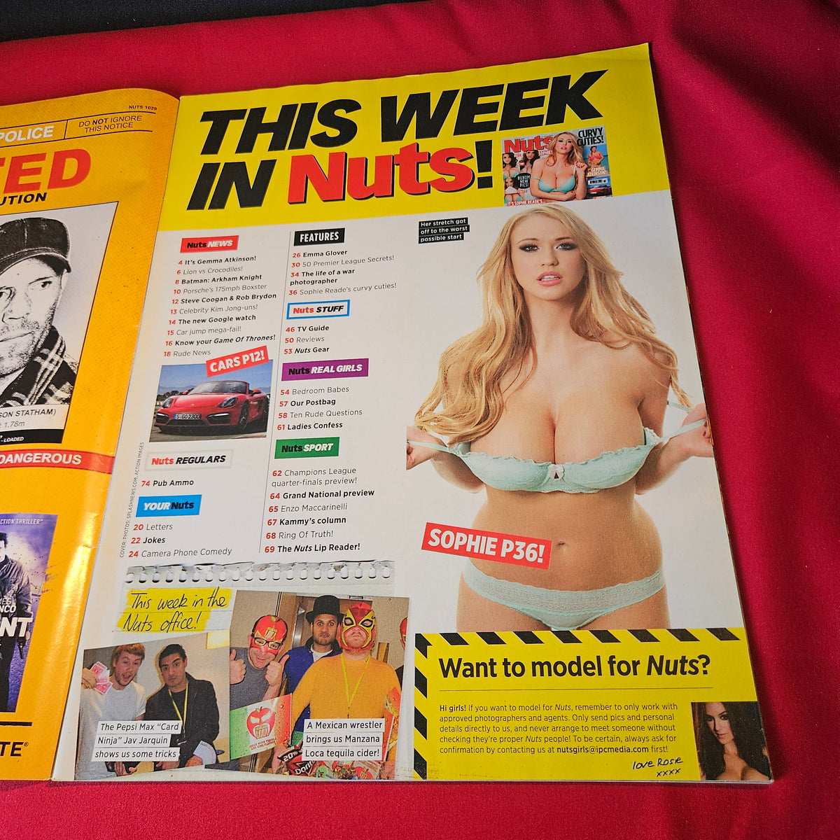 Nuts Magazine 4-10 April 2014 Sophie Reade Gemma Atkinson Emma Glover SKU 1521