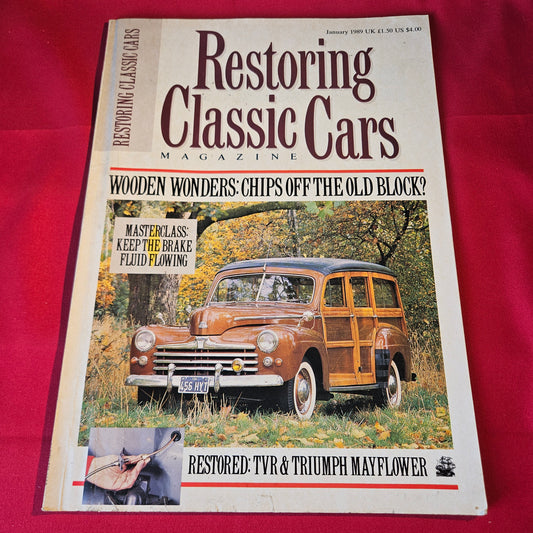 Restoring Classic Cars Magazine January 1989 TVR Triumph Mayflower Wooden Wonders SKU 1523