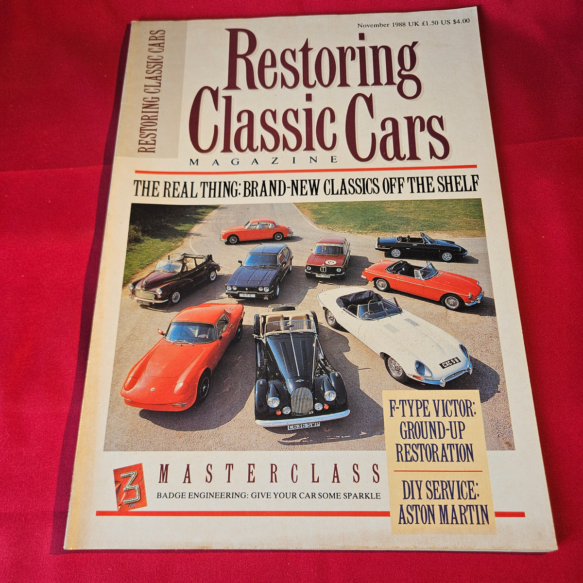Restoring Classic Cars Magazine November 1988 Jaguar E-Type Aston Martin Restoration SKU 1523