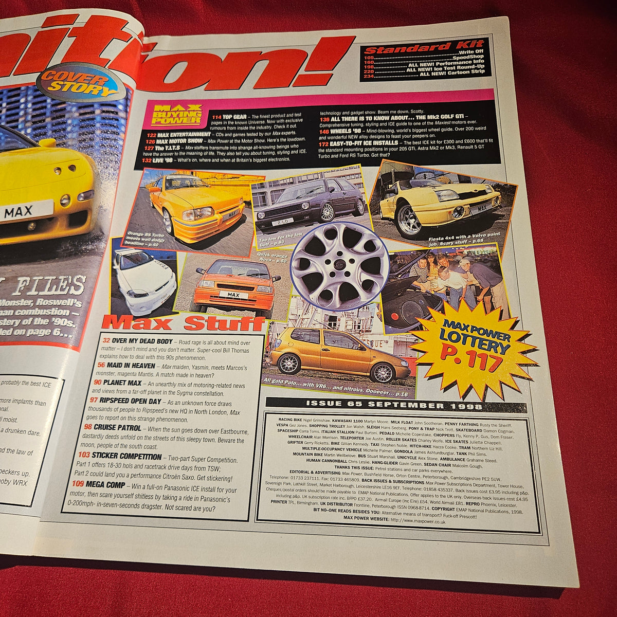 Max Power Magazine September 1998 Issue 65 ZX Files Modified Cars Tuning SKU 1524