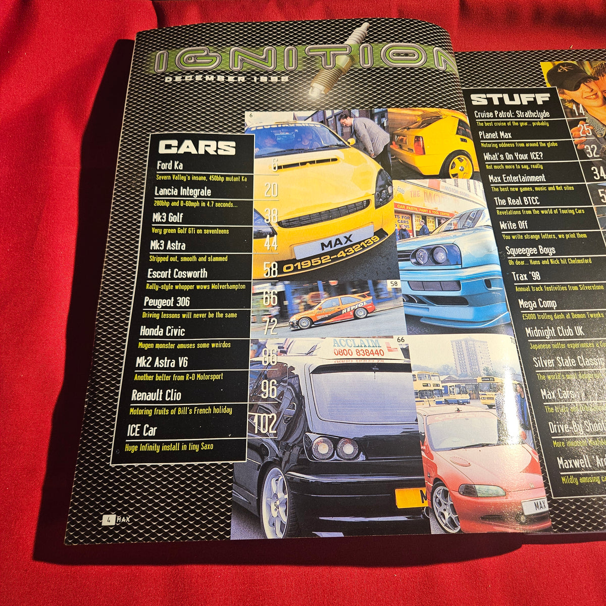 Max Power Magazine December 1998 Ford Ka 450BHP Honda Civic Golf GTI Cosworth Tuning ICE SKU 1524