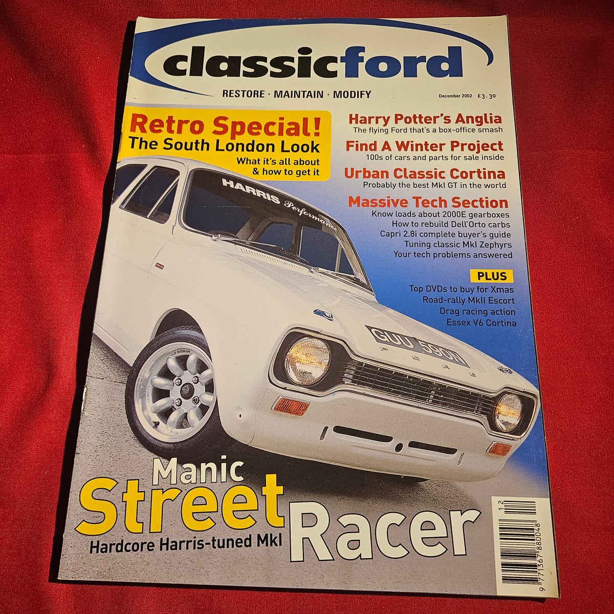 Classic Ford Magazine December 2002 Escort Mk1 Cortina GT Harry Potter Anglia SKU 1526