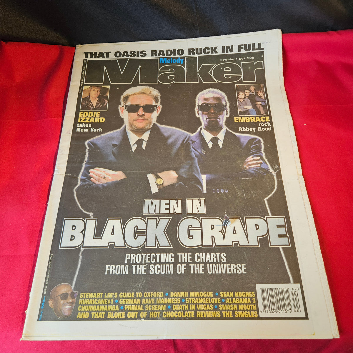 Melody Maker Magazine 1 November 1997 Black Grape Oasis Embrace Eddie Izzard NP007
