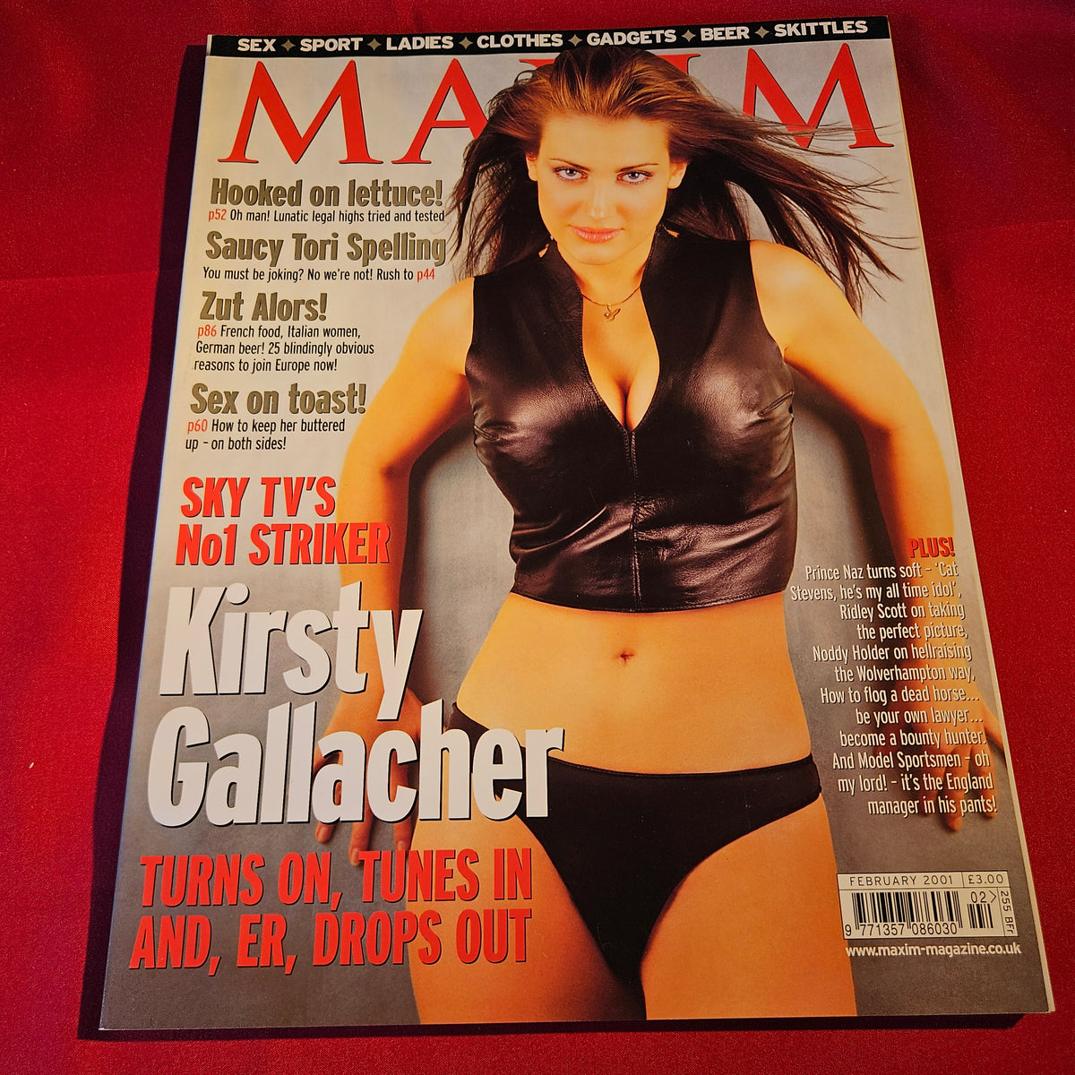 Maxim Magazine February 2001 Kirsty Gallacher Tori Spelling Ridley Scott SKU 1529