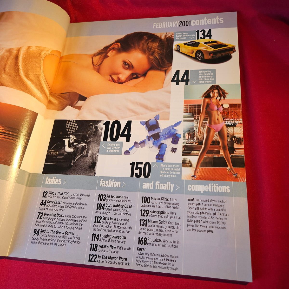 Maxim Magazine February 2001 Kirsty Gallacher Tori Spelling Ridley Scott SKU 1529