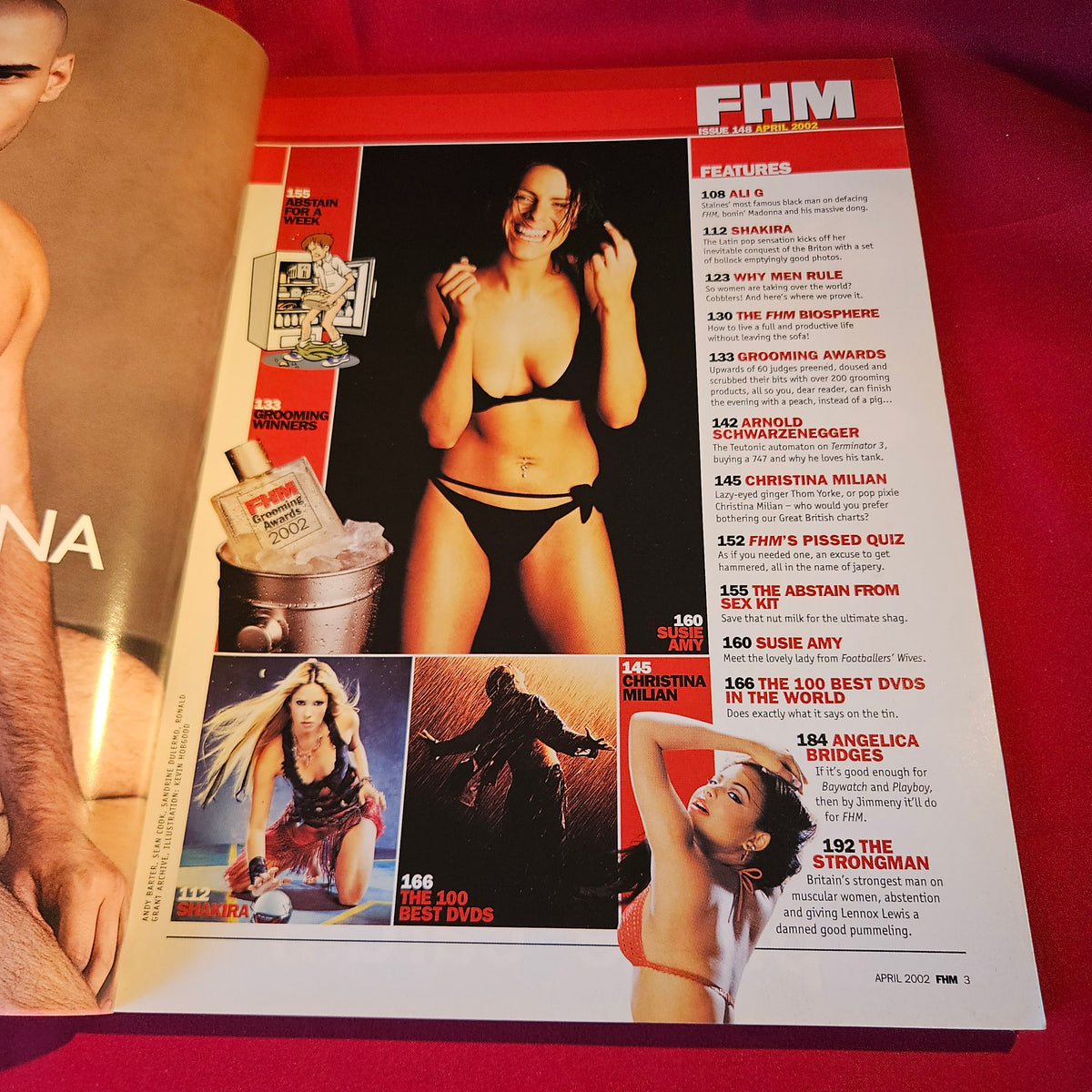 FHM Magazine April 2002 Shakira Christina Milian Susie Amy Angelica Bridges 1531