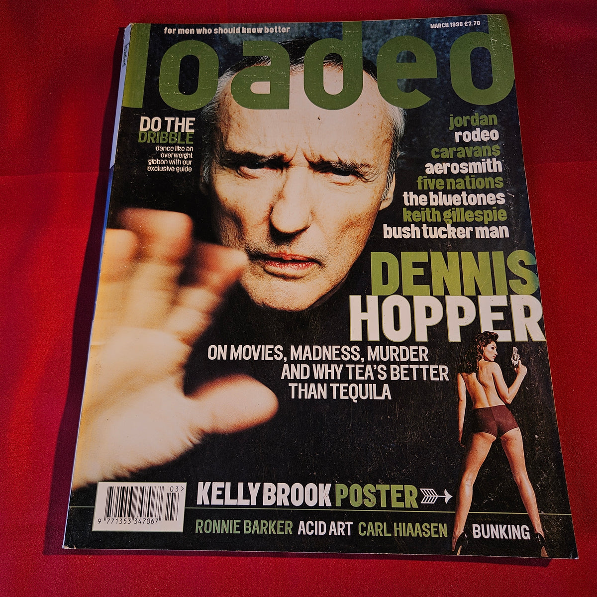 Loaded Magazine March 1998 Dennis Hopper Jordan Aerosmith Keith Gillespie SKU 1533