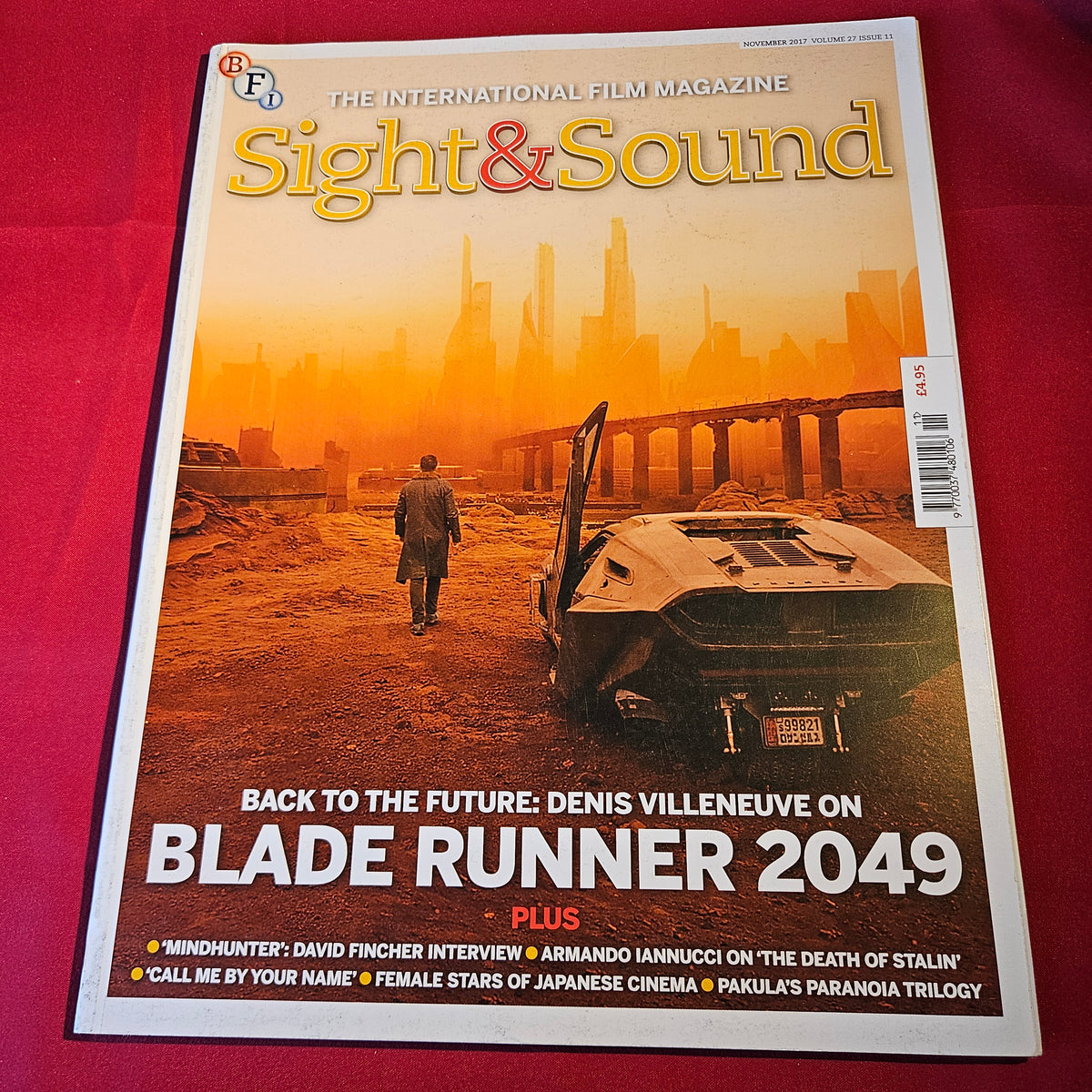 Sight & Sound Magazine November 2017 Blade Runner 2049 Denis Villeneuve SKU 1536
