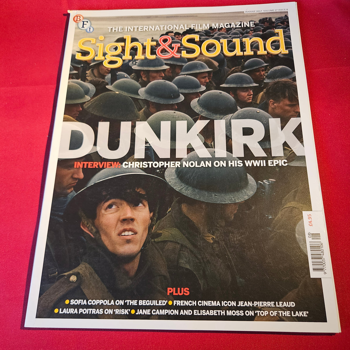 Sight & Sound Magazine August 2017 Christopher Nolan Dunkirk WWII Film SKU 1536