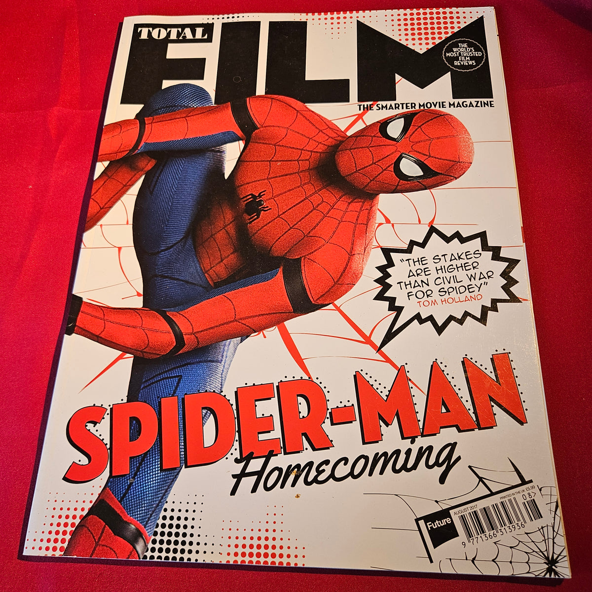Total Film Magazine August 2017 Issue 261 Spider-Man Homecoming Tom Holland SKU 1537
