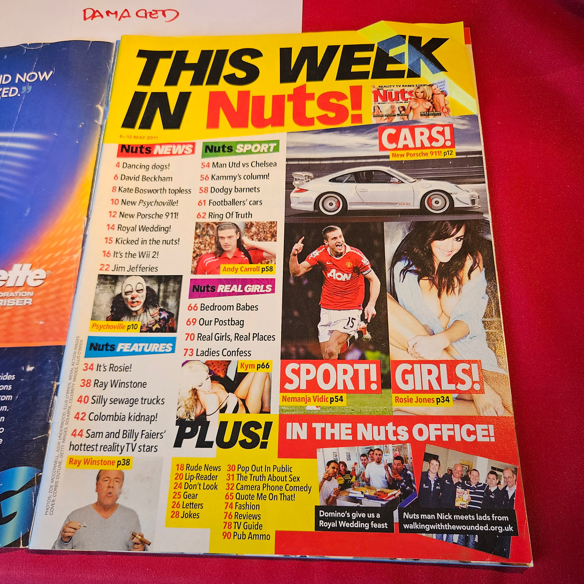 Nuts Magazine 6-12 May 2011 DAMAGED Kelly Brook Billie Sam Faiers Rosie Jones SKU1538