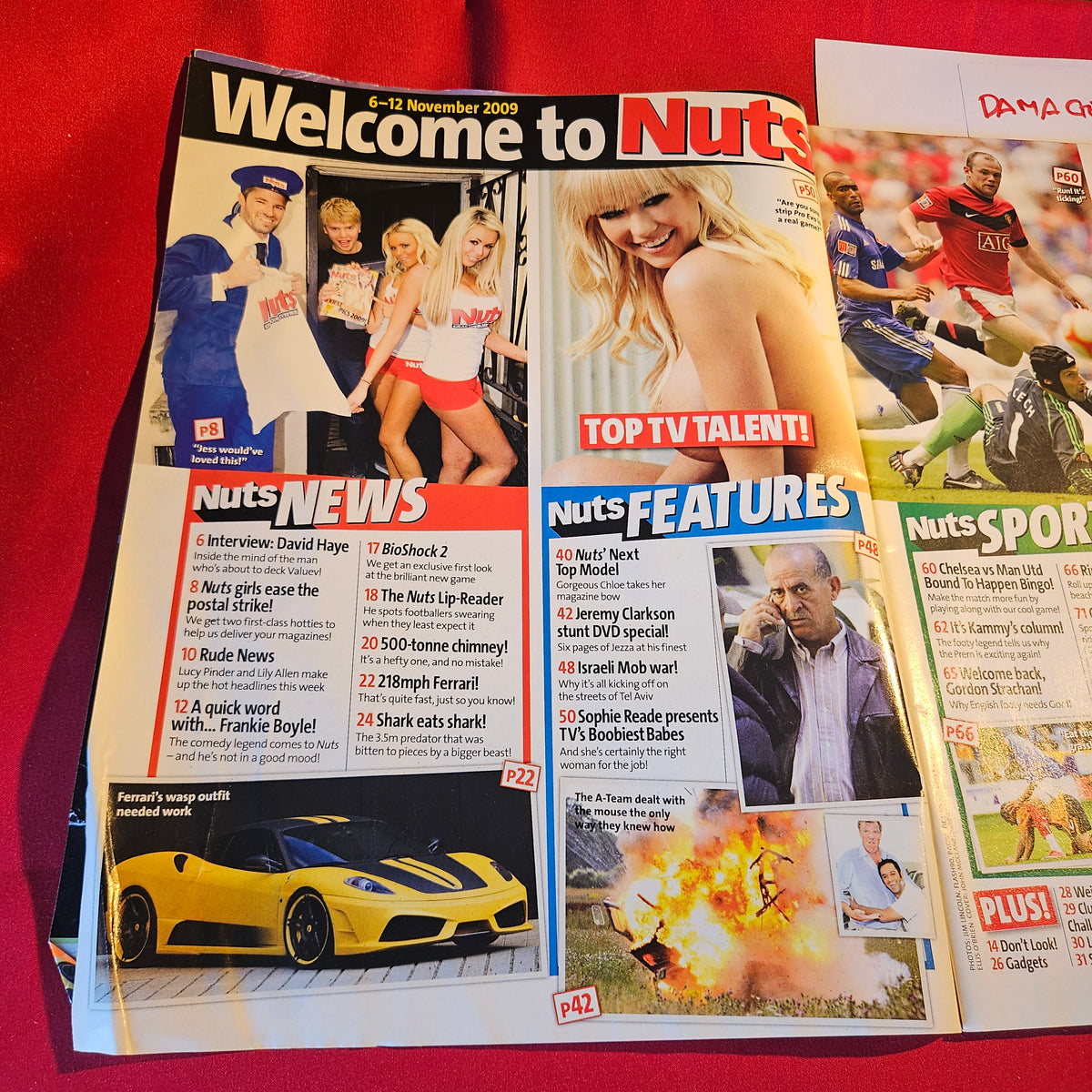 Nuts Magazine 6-12 November 2009 DAMAGED Sophie Reade Jessica-Jane Clement SKU 1538