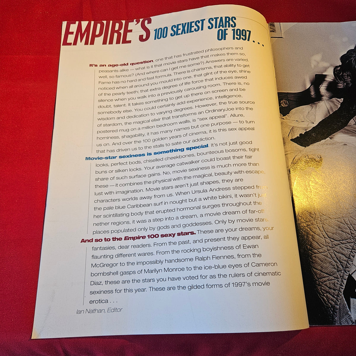 Empire Magazine 100 Sexiest Movie Stars 1997 Ralph Fiennes Cameron Diaz SKU 1539